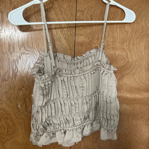 Altar'd State Silk Ruffle Tank - Picture 2 of 3